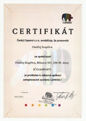 Certifikát o odborné způsobilosti Český Caparol