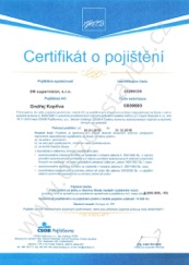 Certifikát o pojištění
